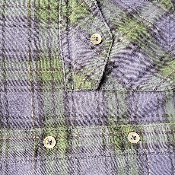 J.Crew Womens Button Up Plaid Green and Blue Long Sleeve Shirt Size S - Picture 8 of 8